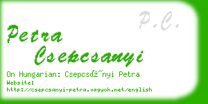 petra csepcsanyi business card